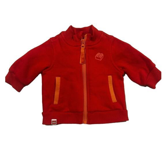 LEGO + Target Collection Baby Brick‎ Embroidered Track Zip-Up Sweatshirt Red NB - Picture 1 of 3